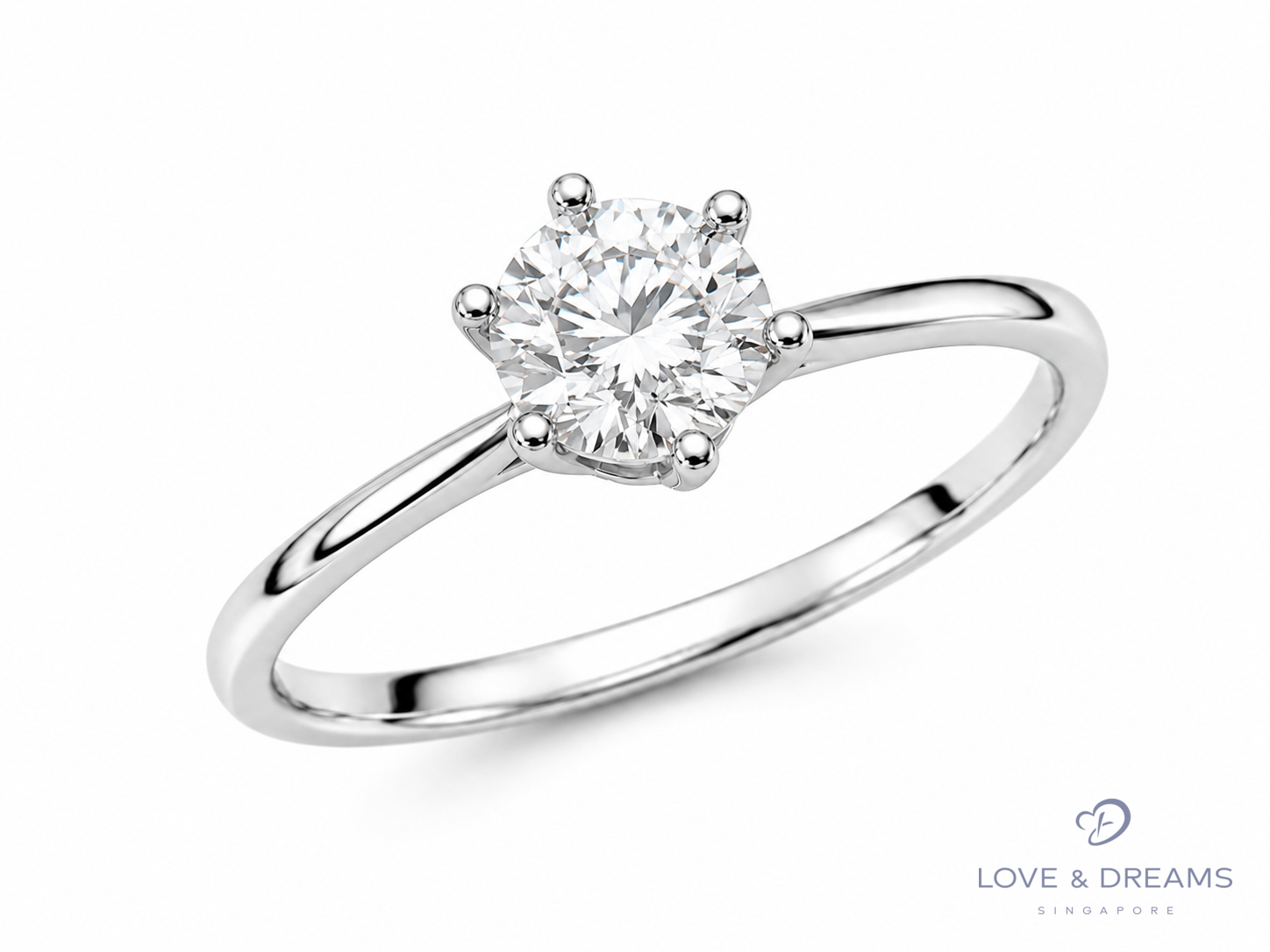 Six-Prong Classic Solitaire