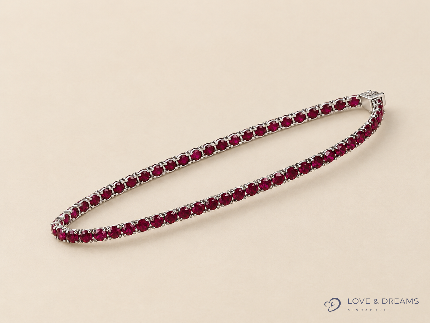 Myanmar Ruby Tennis Bracelet