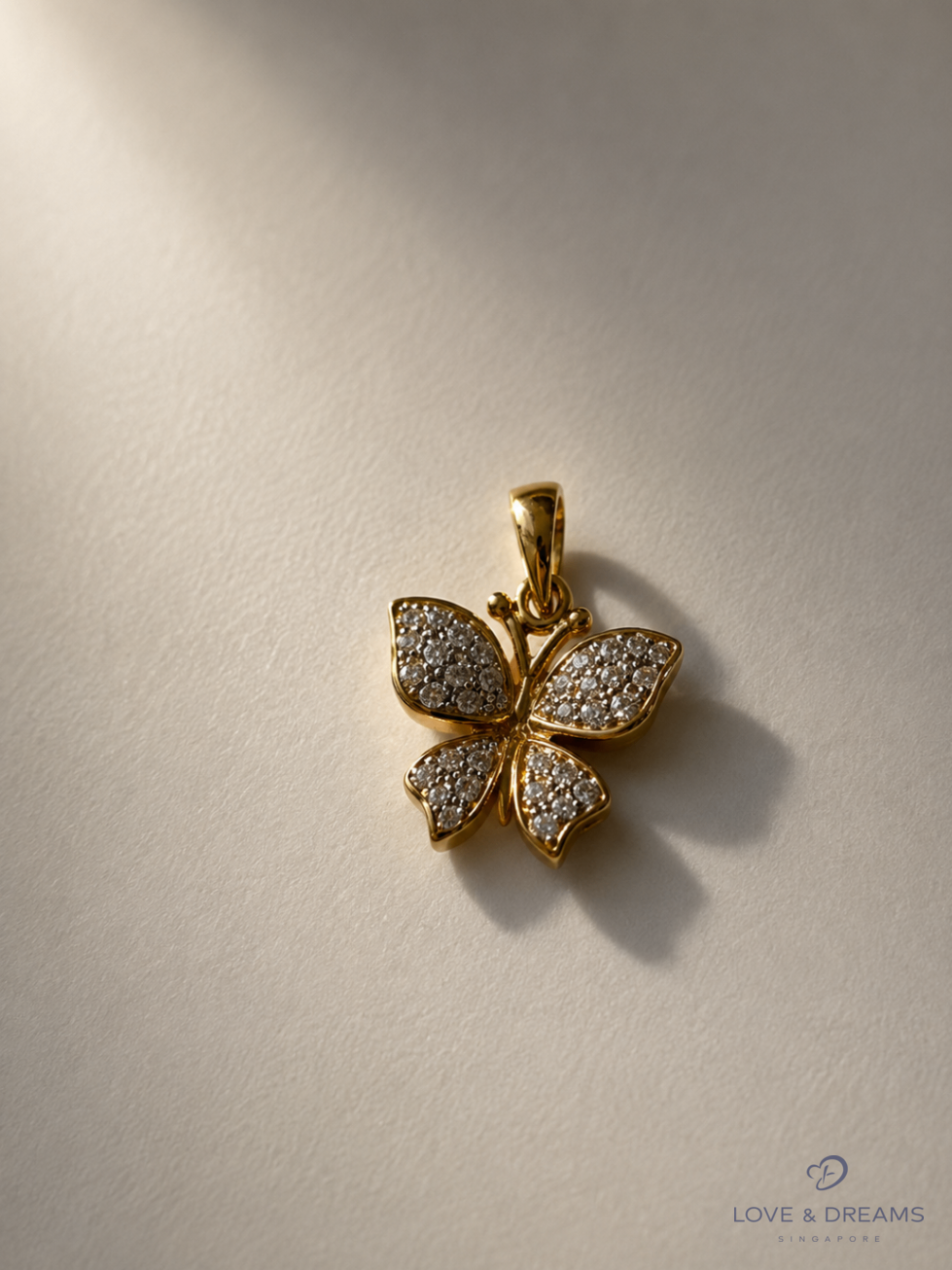 Diamond Butterfly Pendant