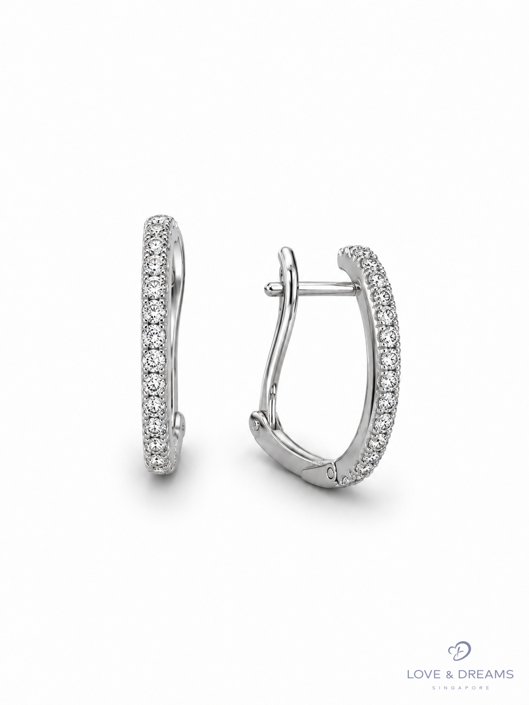 Diamond Pavé Huggie Earrings
