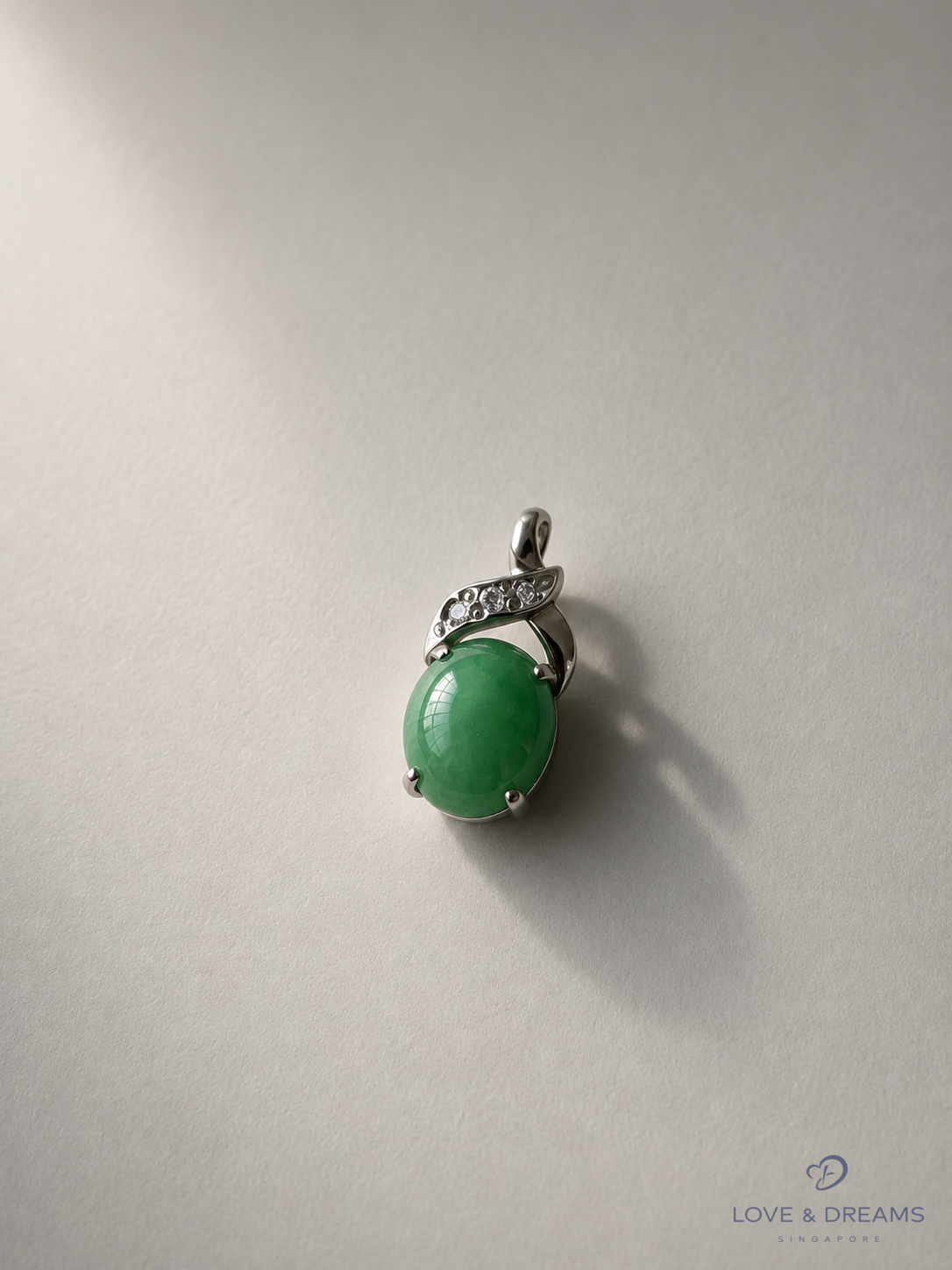 Green Jade Cabochon Pendant