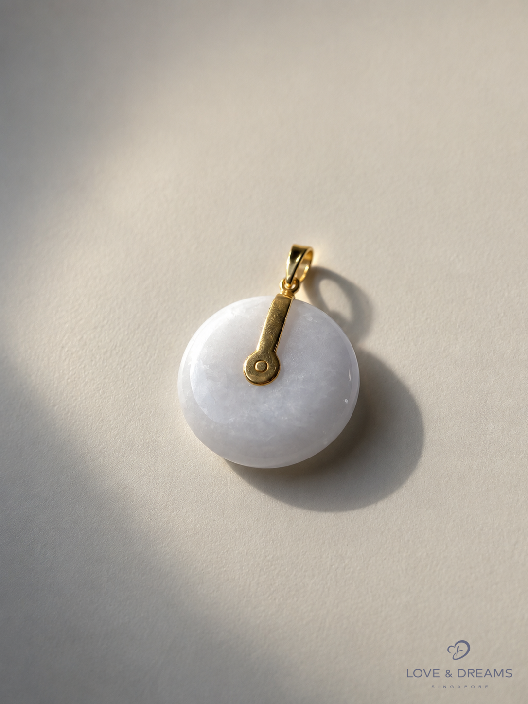 Lavender Jade Donut Pendant