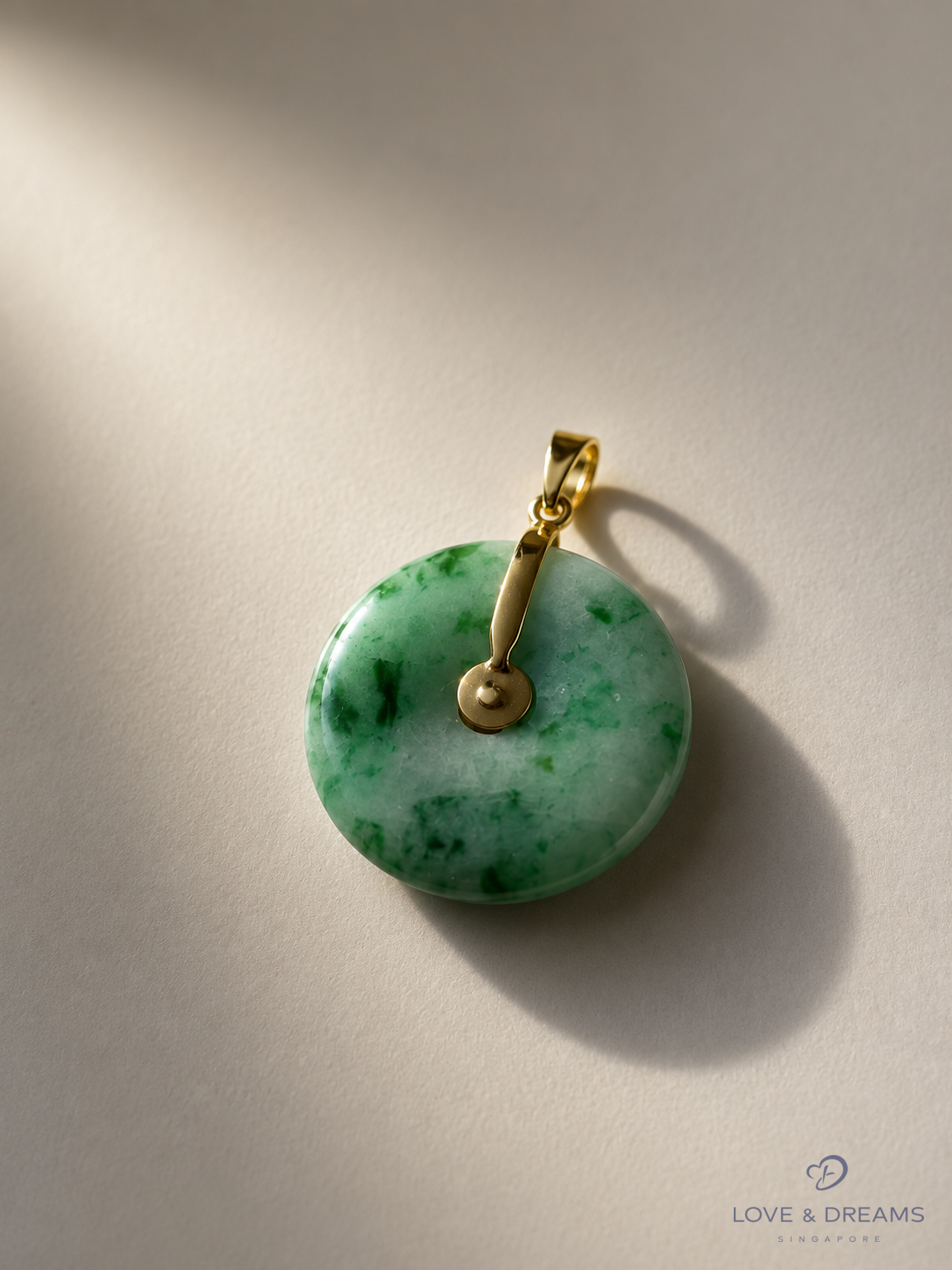 Moss Green Jade Donut Pendant