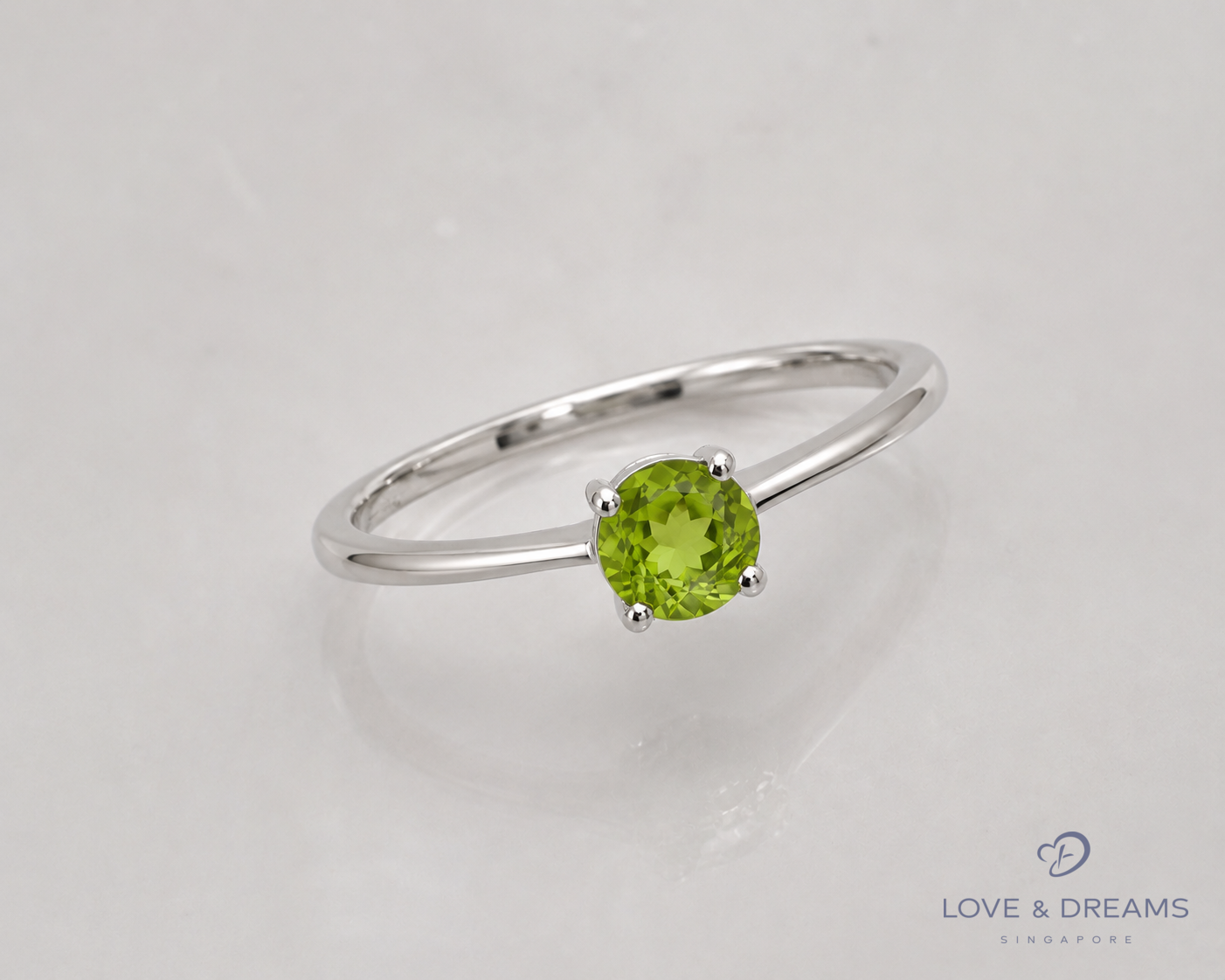 Peridot Solitaire Ring
