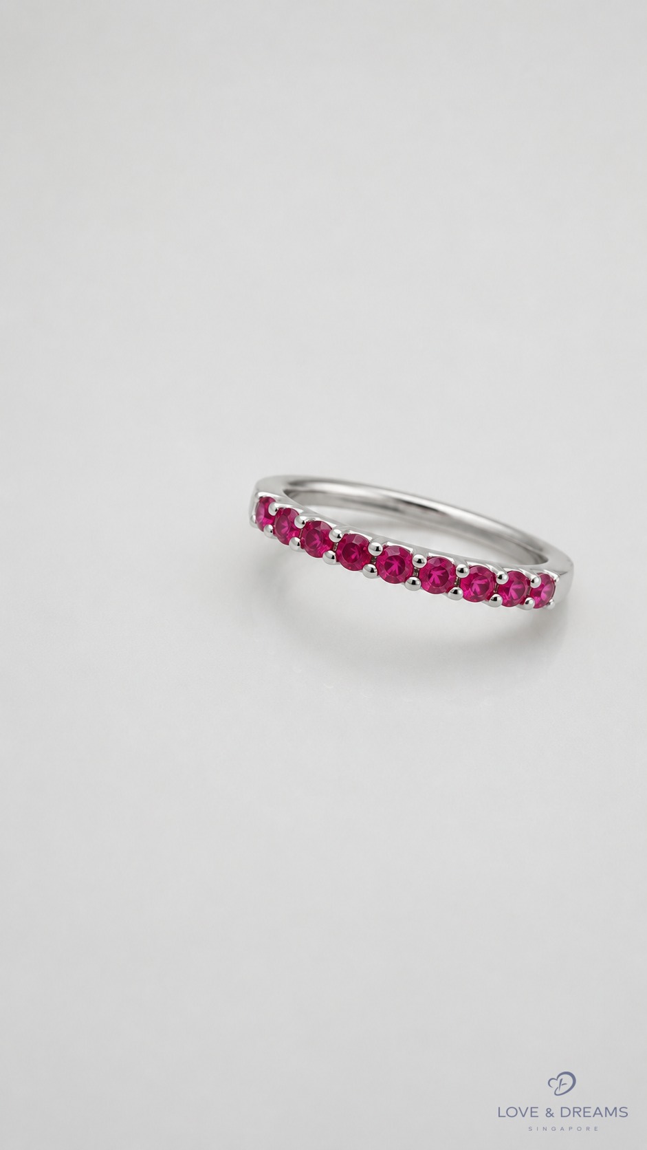 Ruby Half-Eternity Band