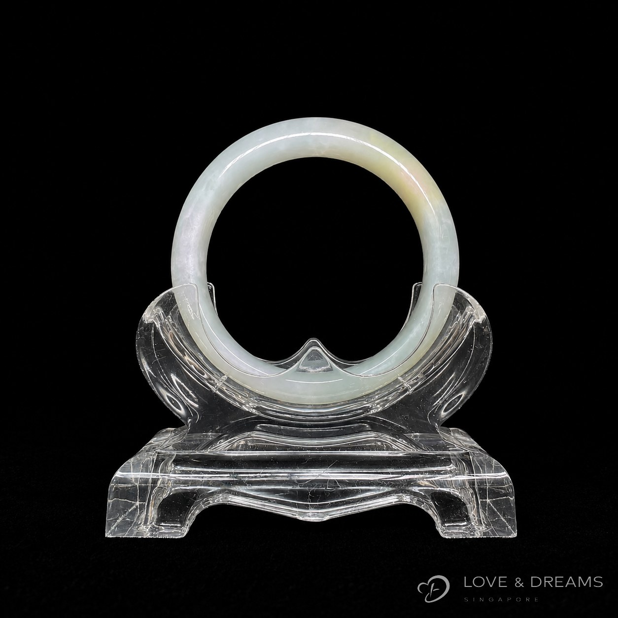 Icy White Jadeite Bangle