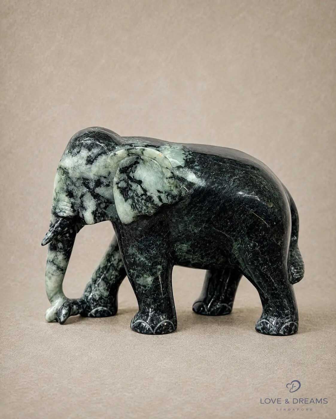 Dark Jade Elephant I