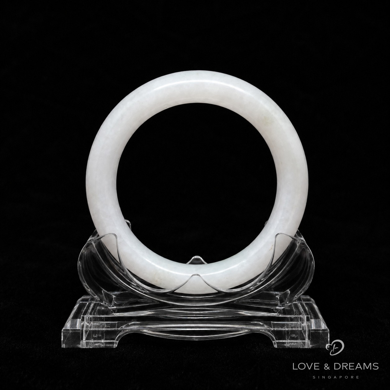 Icy White Jadeite Bangle
