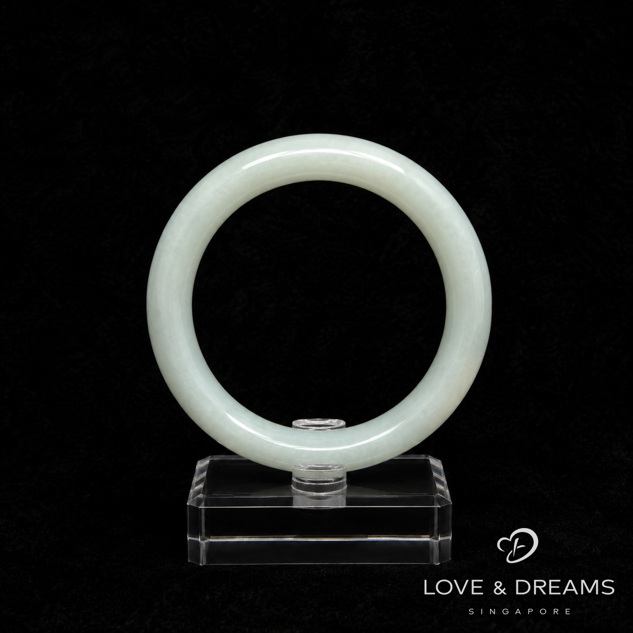 Icy White Jadeite Bangle