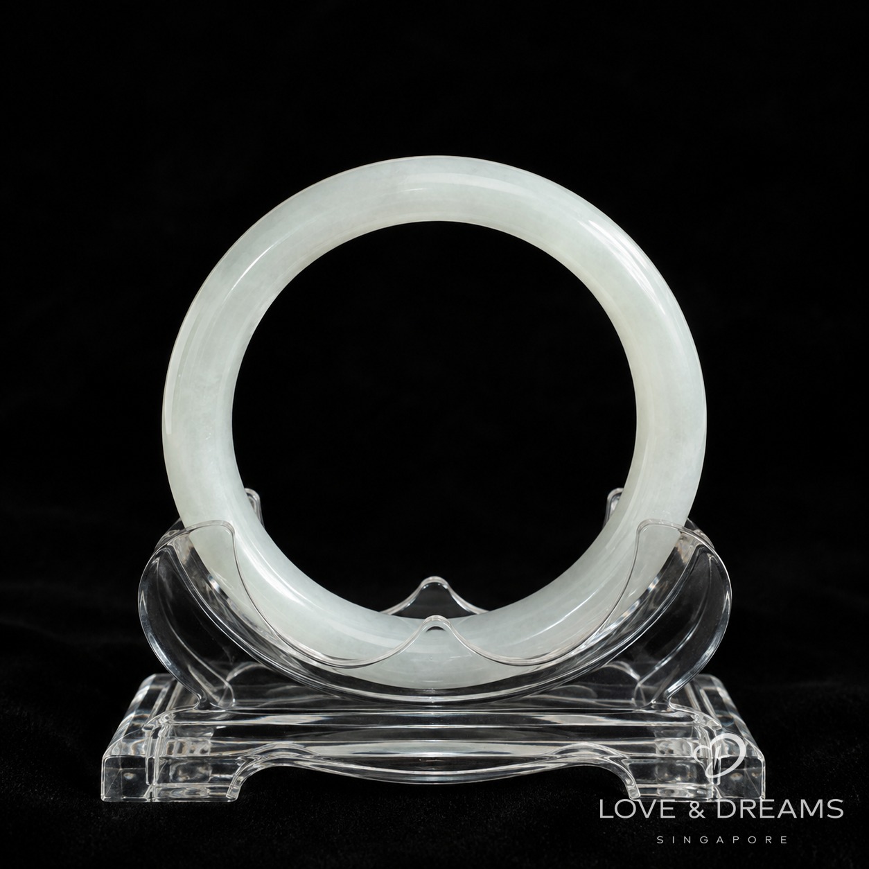 Icy White Jadeite Bangle