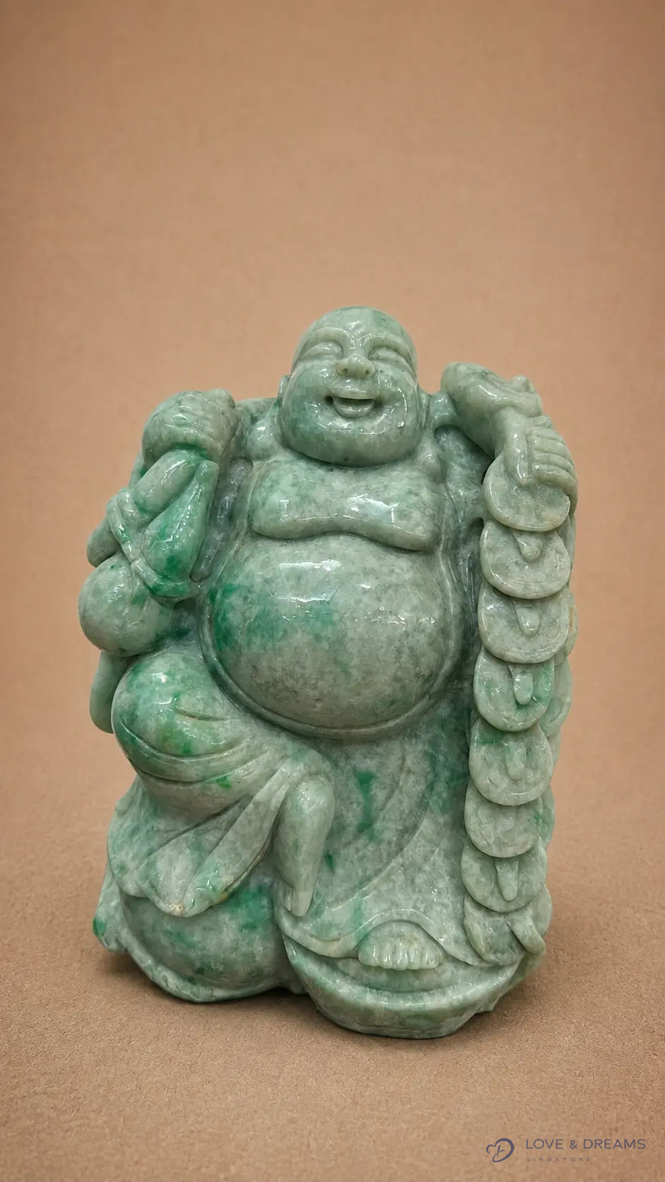 Laughing Buddha with Coin Charms