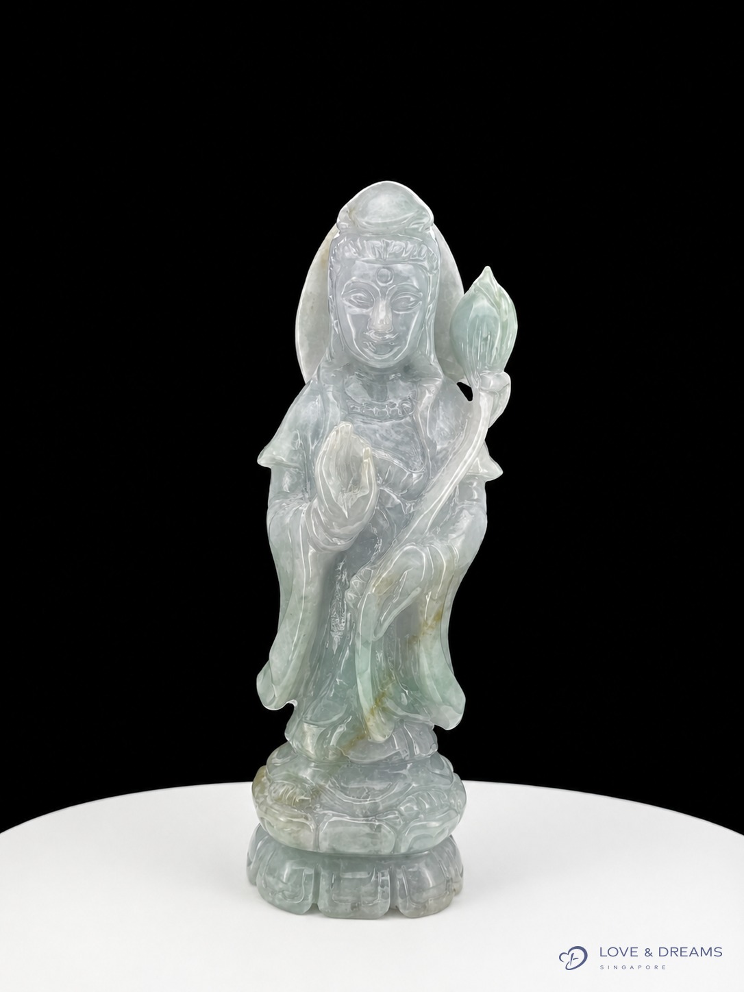 Standing Guanyin with Lotus Stem