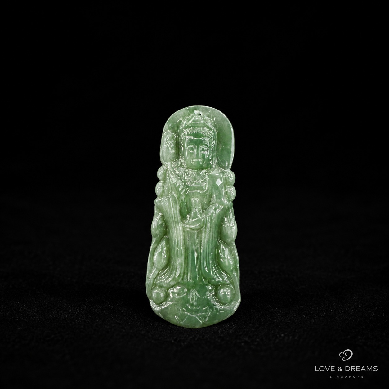 Deep Green Guanyin Plaque