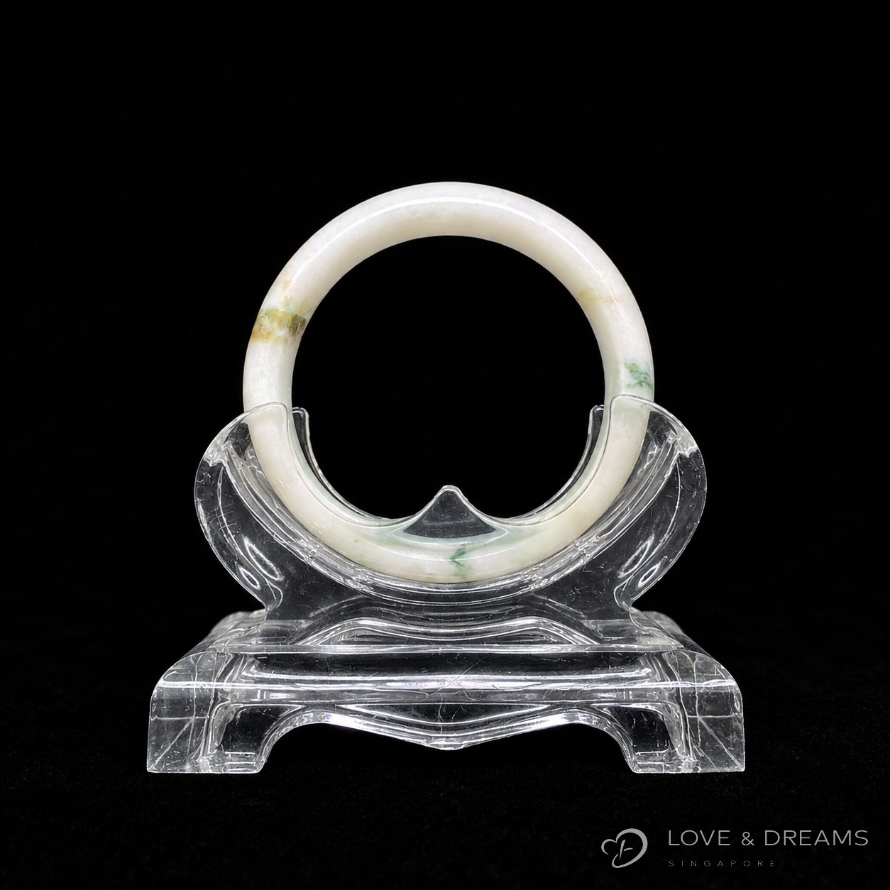 Opaque White Jadeite Bangle
