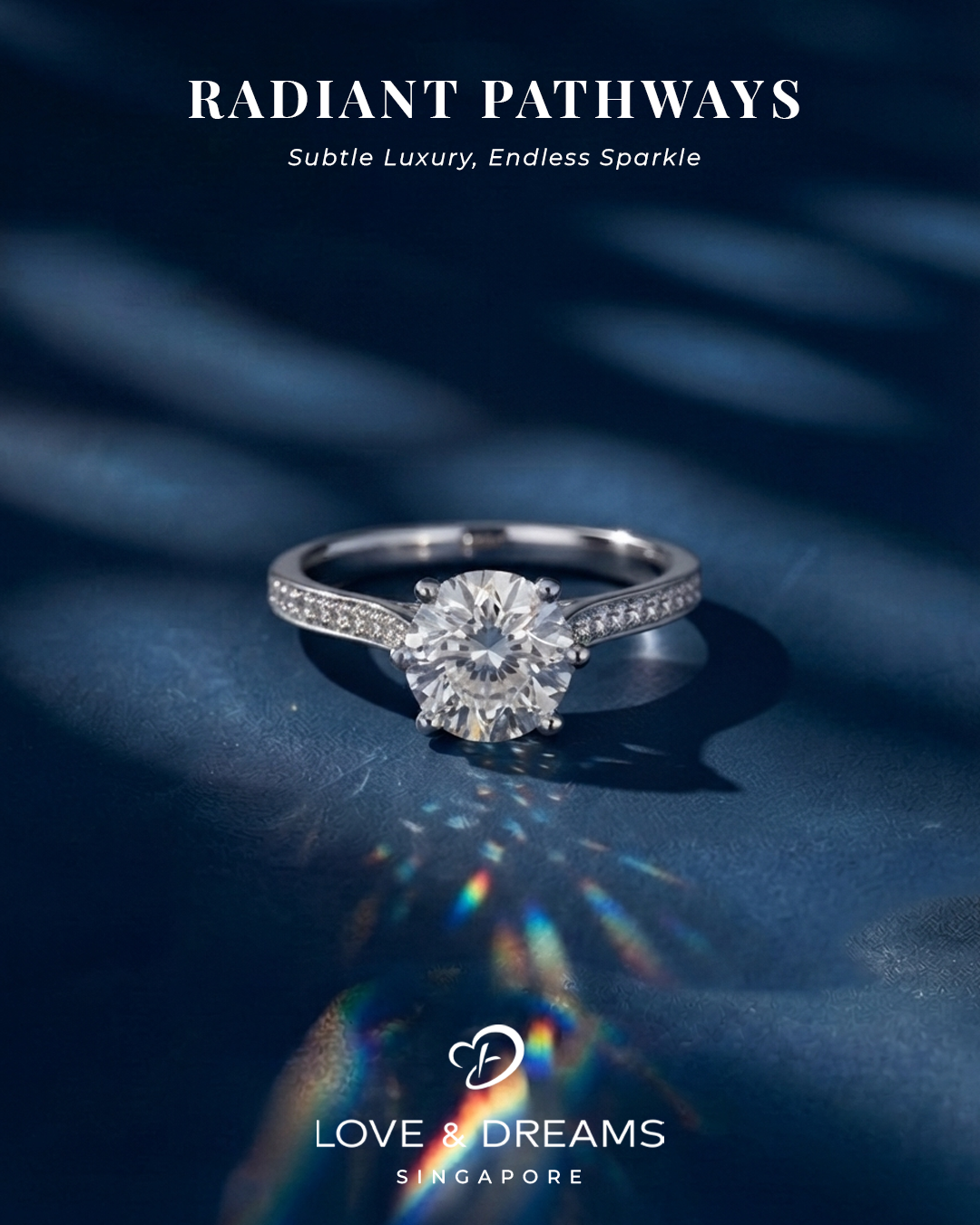 Pavé Shoulder Solitaire view 2