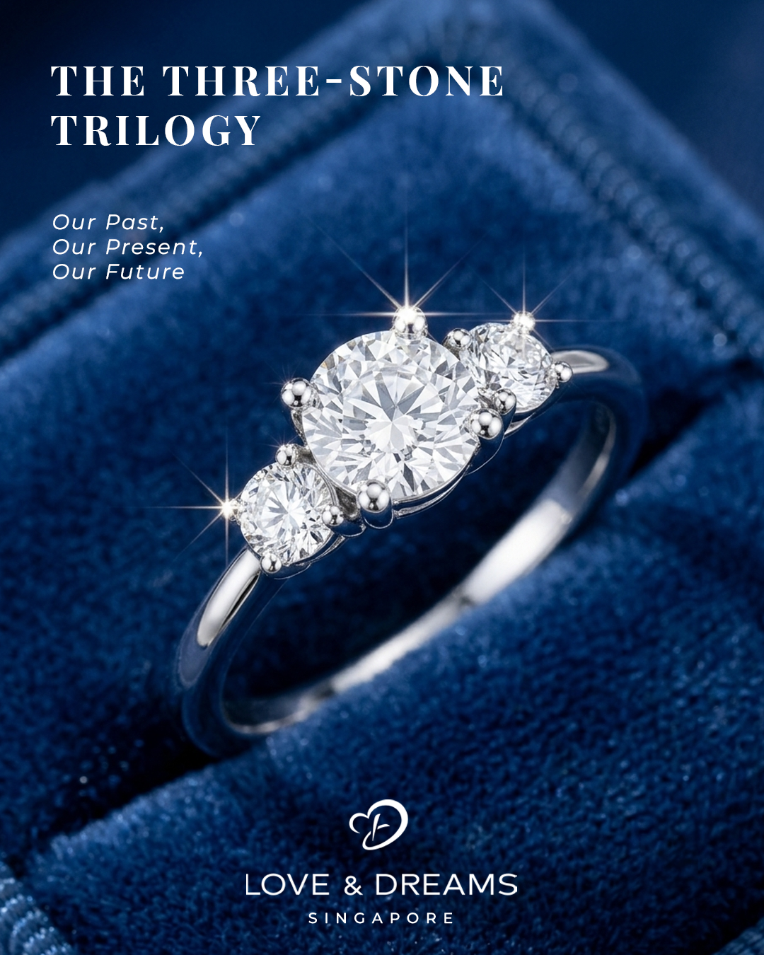 Three Stone Engagement Ring view 2