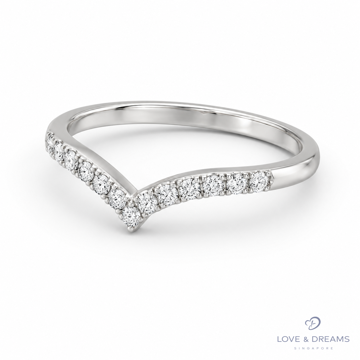 Wishbone Pavé Diamond Band