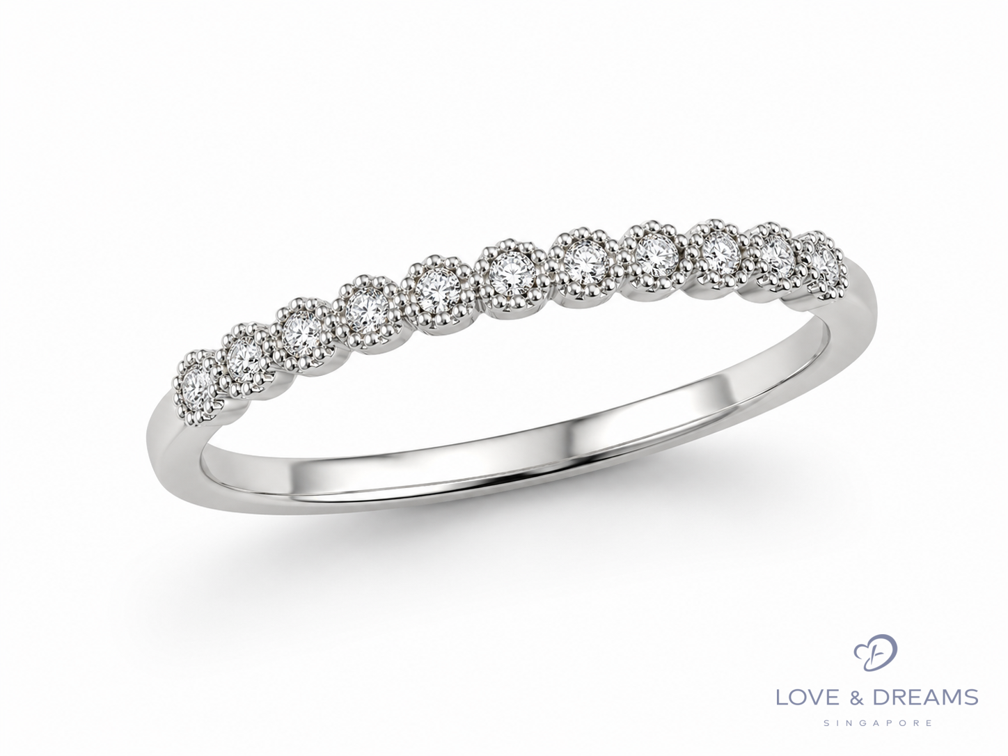 Milgrain Bubble Diamond Band